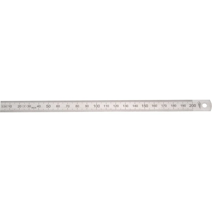 HELIOS-PREISSER Stahlmaßstab biegsam EG-Prüfzeichen Genauigkeit II, 200 x 13 x 0.5 mm, 0460222 – Bild 1