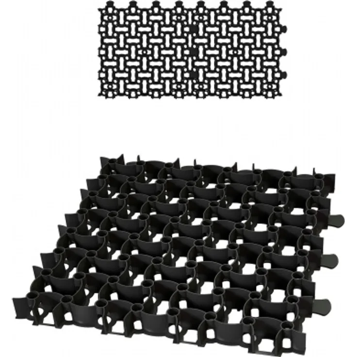 2x Rasengitter Paddockplatte SCHWARZ 50x50 cm Reitplatzmatten Rasenmatten Rasenw