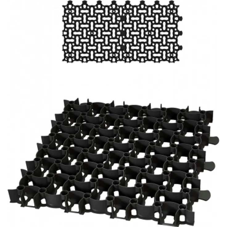 2x Rasengitter Paddockplatte SCHWARZ 50x50 cm Reitplatzmatten Rasenmatten Rasenw – Bild 1