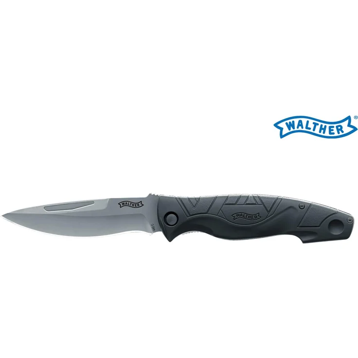 Walther Erwachsene Messer TFK, Schwarz-Silber, 24,5cm