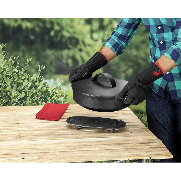 Weber 6669 Premium Grillhandschuhe, Größe S-M, Silikon Grifffläche, hitzebeständig – Bild 2