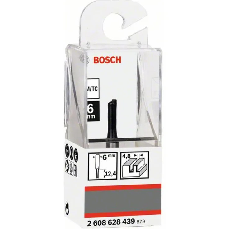 Bosch Nutfräser 6 mm, D1 4,8 mm, L 12,4 mm, G 51 mm