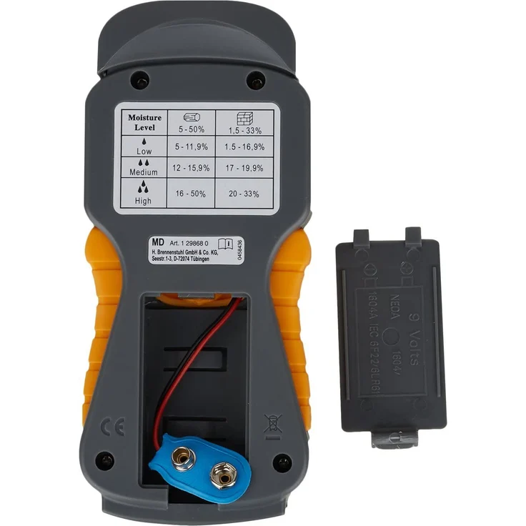 Brennenstuhl Feuchtigkeits-Detector MD (Feuchtigkeitsmessgerät-Holzfeuchtigkeitsmesser Holzfeuchtemessgerät Materialfreuchtemessgerät mit LCD-Display Maßeinheit Prozent – Bild 6