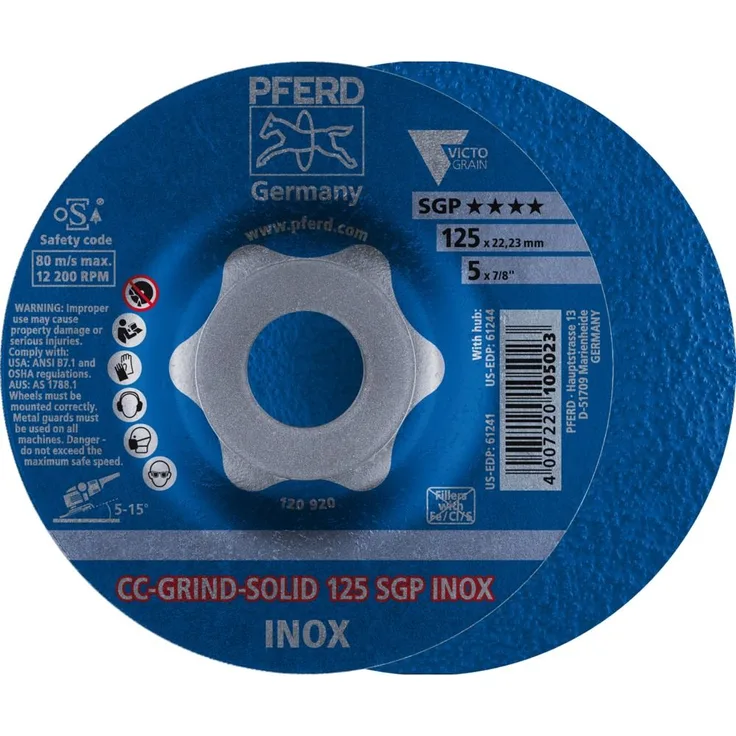 PFERD CC-GRIND-Schleifscheibe- CC-GRIND-SOLID 125 SGP INOX