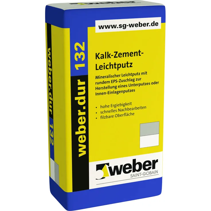 weber.dur 132 Kalk-Zement Leichtputz 30kg