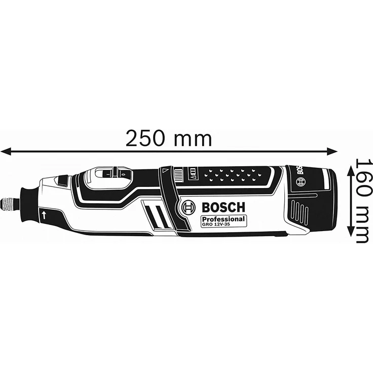 Bosch Professional 12V System Akku Rotationswerkzeug GRO 12V-35 ohne Akkus und Ladegerät, im Karton – Bild 4