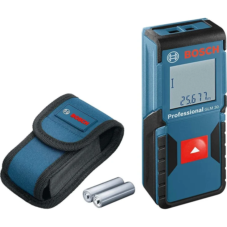 Bosch Professional Laser Entfernungsmesser GLM 30 (Ein-Knopf-Bedienung, max. Messbereich: 30 m, 2x 1,5-V Batterien, Schutztasche) – Bild 3