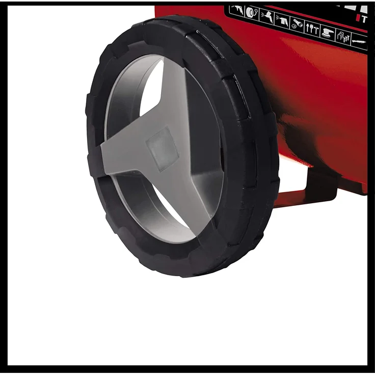 Einhell Kompressor TE-AC 270-24-10 1.800 W, max. 10 bar, inkl. Druckminderer, 24 l-Tank, 2 Manometer und 2 Schnellkupplungen, vibrationsgedämpfter Standfuß, Haltebügel – Bild 5