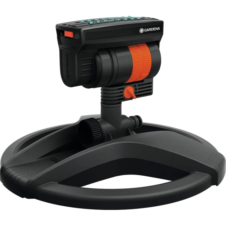 GARDENA Viereckregner AquaZoom compact -  Regner zur Bewässerung von Nutzflächen von 9-216 m², Reichweite 3-18 m, Sprengweite 3-12 m, integrierter Innenfilter 18708-32 – Bild 1