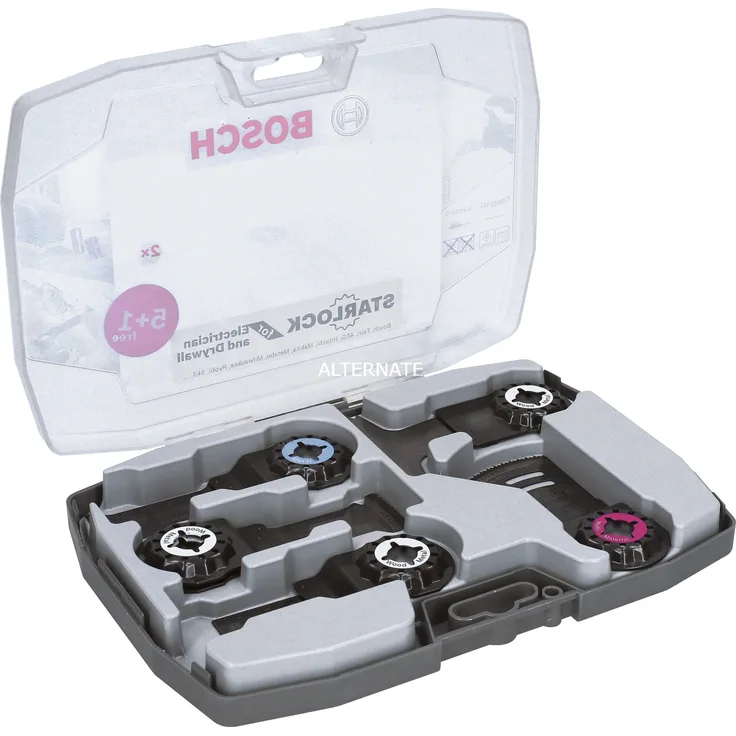 Bosch Professional 6 tlg. Starlock Tauchsägeblatt Set (für Holz, Metall und Multimaterial, Zubehör Multifunktionswerkzeug)