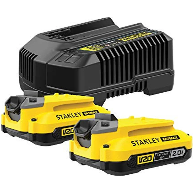 Stanley SFMCB12D2-QW Akku Starter-Kit SFMCB12D2 18 Volt Einstieg in das V20-Akkusystem FatMax inkl,