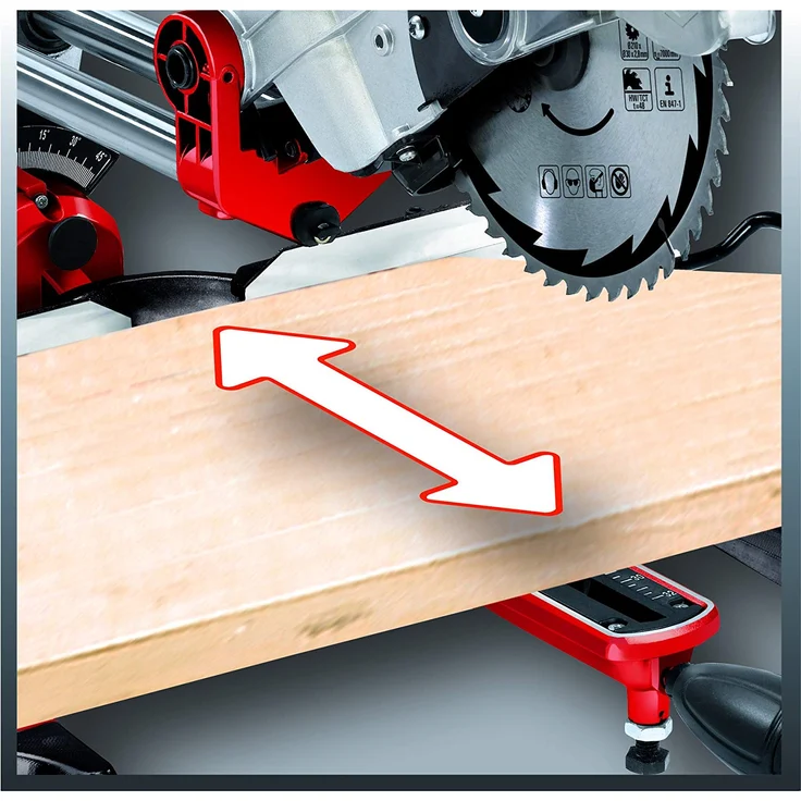 Einhell Zug-Kapp-Gehrungssäge TC-SM 2131 Dual (4300835) 1800 W Sägeblatt 210 mm Schnittbreite 310 mm – Bild 7