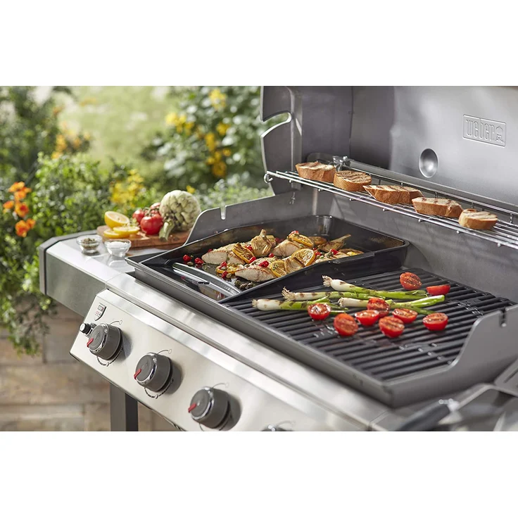 Weber 7665 Plancha Grillplatte, für Genesis II ab 300-Serie, schwarz – Bild 4