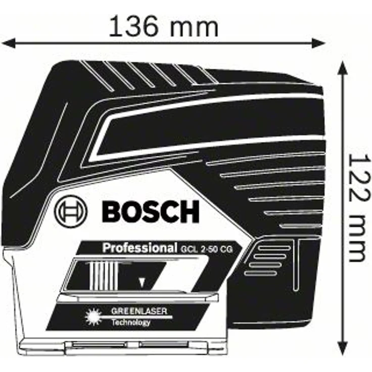 Bosch Professional 12V System Linienlaser GCL 2-50 CG (1x Akku 12V + Ladegerät, grüner Laser, Innenbereich, mit App-Funktion und Halterung, sichtbarer Arbeitsbereich: bis 20 m, in L-BOXX) – Bild 5