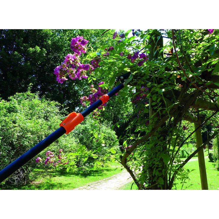 Garten Primus Rosenschere, 10 mm RosenKavalier teleskopierbar, schwarz-orange, 137,5 x 9 x 3,1 cm, 01410 Links- und Rechtshänder mittelgroß – Bild 5
