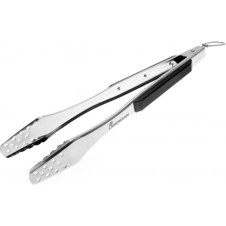 LANDMANN Grillzange, Edelstahl, 46,5 cm, schwarz, silber