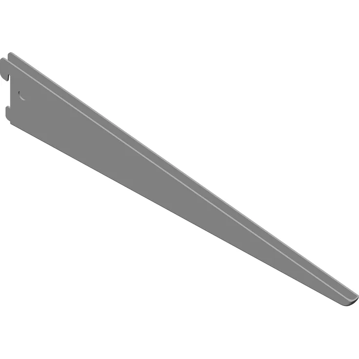 Element System U-Träger Regalträger 2-reihig, 2 Stück, 5 Abmessungen, 3 Farben, Wandschiene, weißaluminium