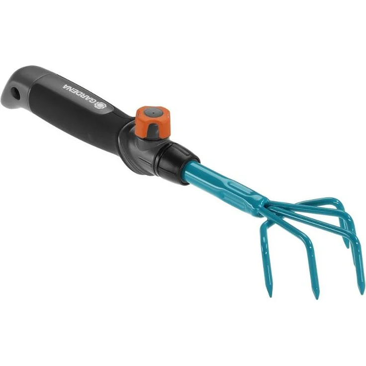 GARDENA combisystem-Blumenkralle: 5-Zinken-Kleingrubber zum Lockern des Bodens in Beeten und Blumenkästen, Arbeitsbreite 7 cm, ergonomischer Griff, Korrosionsschutz (8923-20) – Bild 1