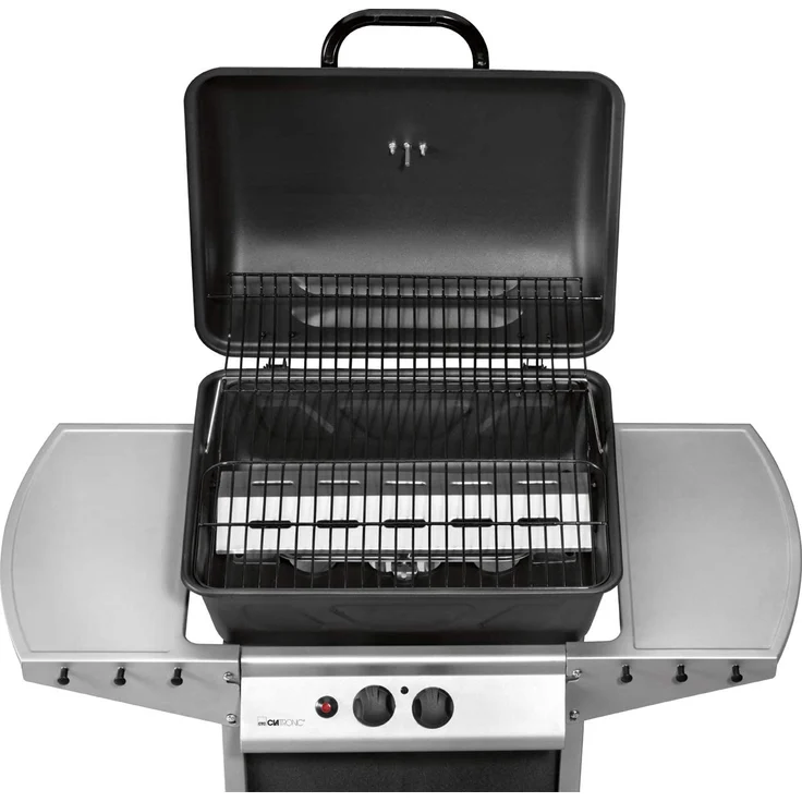 Clatronic GG 3590 Gasgrill, 2 Brenner, direktes Grillen, indirektes Grillen, für 4-5 Personen, Grillfläche 48,5 x 37,5 cm – Bild 2