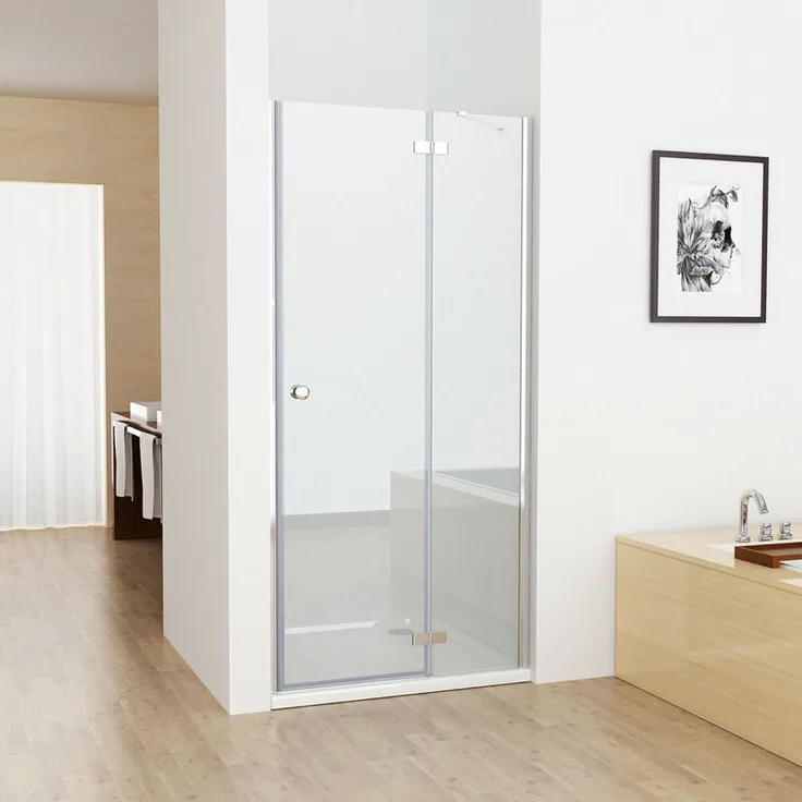 MIQU 75 x 195 cm Duschabtrennung Duschwand Scharniertür Dusche ESG Glas