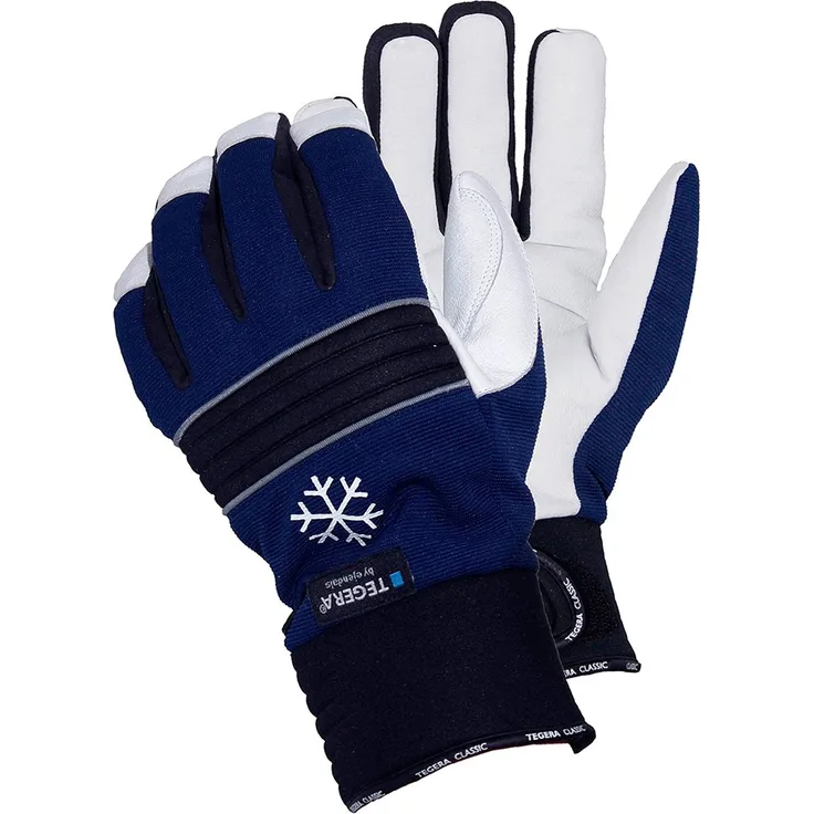 Ejendals Lederhandschuh Tegera 297, Größe 10, 1 Stück, schwarz / blau / weiß, 297-10