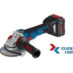 Bosch Professional Akku-Winkelschleifer GWS 18V-10 SC, Solo Version, L-BOXX 150 mm Akku