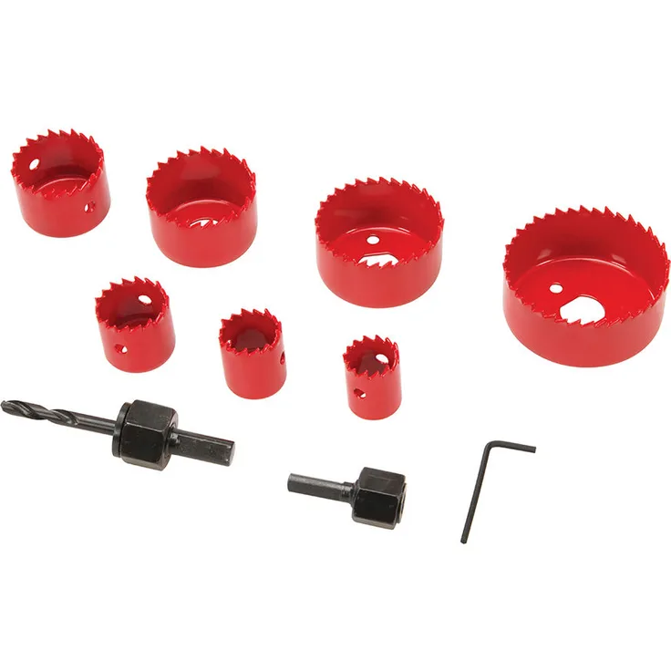 Silverline 633479 Lochsägen, 11-tlg. Satz 21, 25, 29, 38, 44, 51 u. 64 mm Durchmesser