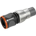 GARDENA Premium Schlauchverbinder 13 mm (1-2 Zoll) - 15 mm (5-8 Zoll): Adapter für Wasserhähne, hohe Schlauchhaltekraft, frostsicher, verpackt (18255-20) Bewässerungszubehör