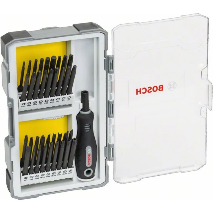 Bosch Professional 2607017320 Bit set - Extra lang - Schraubendreherset mit Handgriff 37-teilig – Bild 1