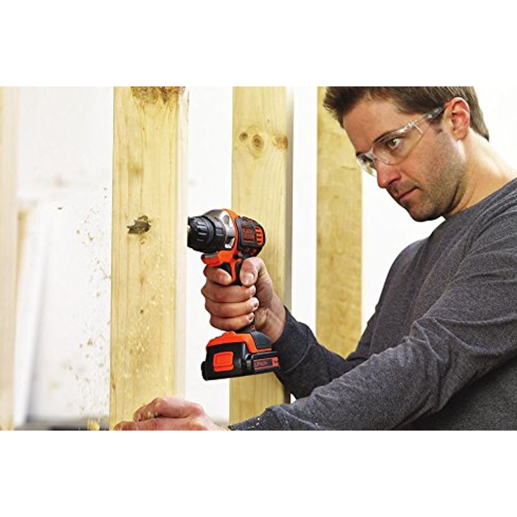 Black+Decker Akku-Multifunktionsgerät MT218KB 18V Akkubohrer mit 2 Akkus Geeignet zum Bohren, Sägen und Schleifen dank verschiedener Aufsätze Inklusive Koffer Werkzeug mit Koffer – Bild 4