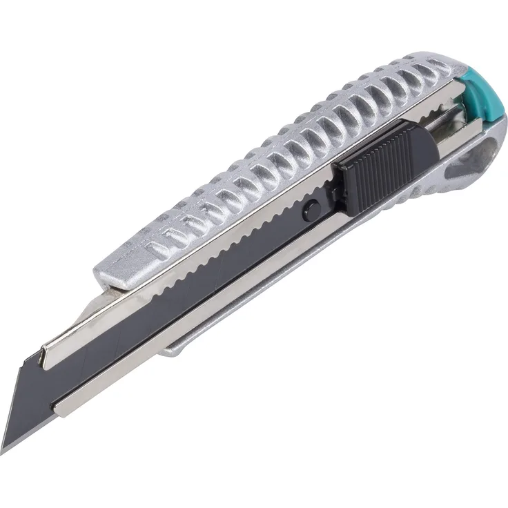 wolfcraft Abbrechklingenmesser 4306000 ? Extra scharfes Cutter Messer mit 18mm Abbrechklinge ? Kompatibel mit Standardklingen