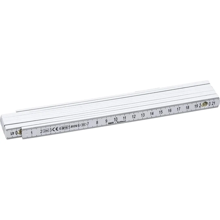 zollstock Fiberglas 2 Meter silber