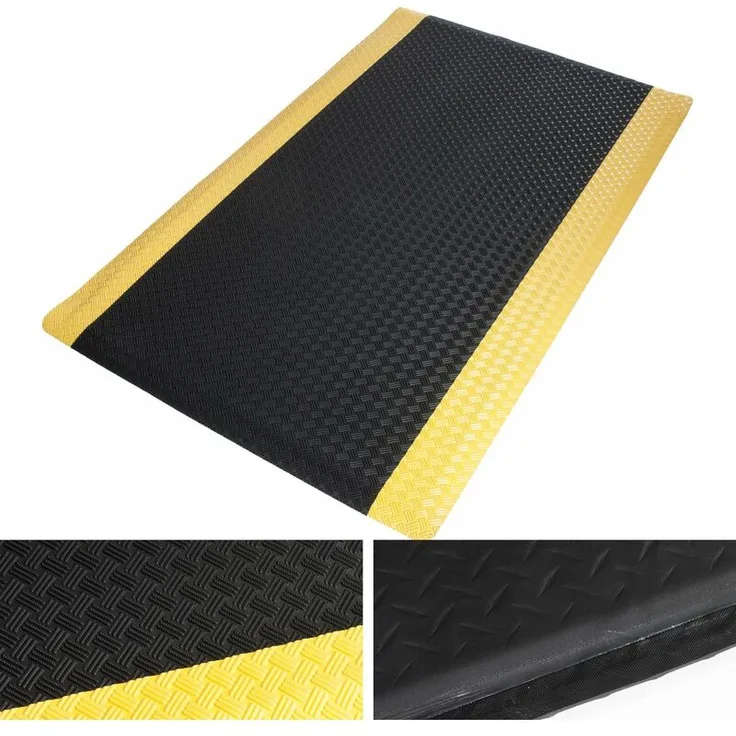 Anti-Ermüdungsmatte HeavyDuty TireTuff schwarz-gelb 90 cm x 305 cm