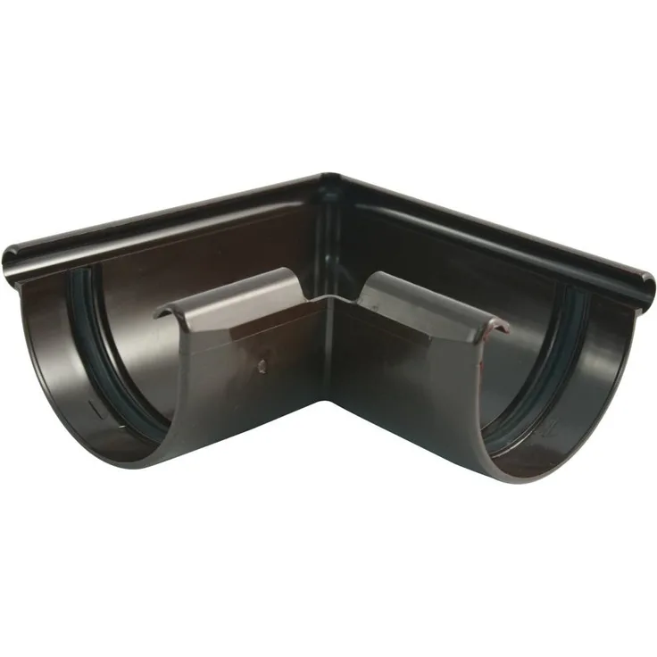 Marley Rinnenwinkel NW 100 mm, Außenecke, 90°, halbrund, braun 