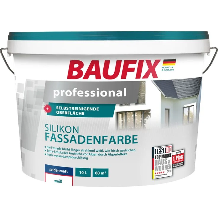 BAUFIX professional Silikon-Fassadenfarbe weiß – Bild 1