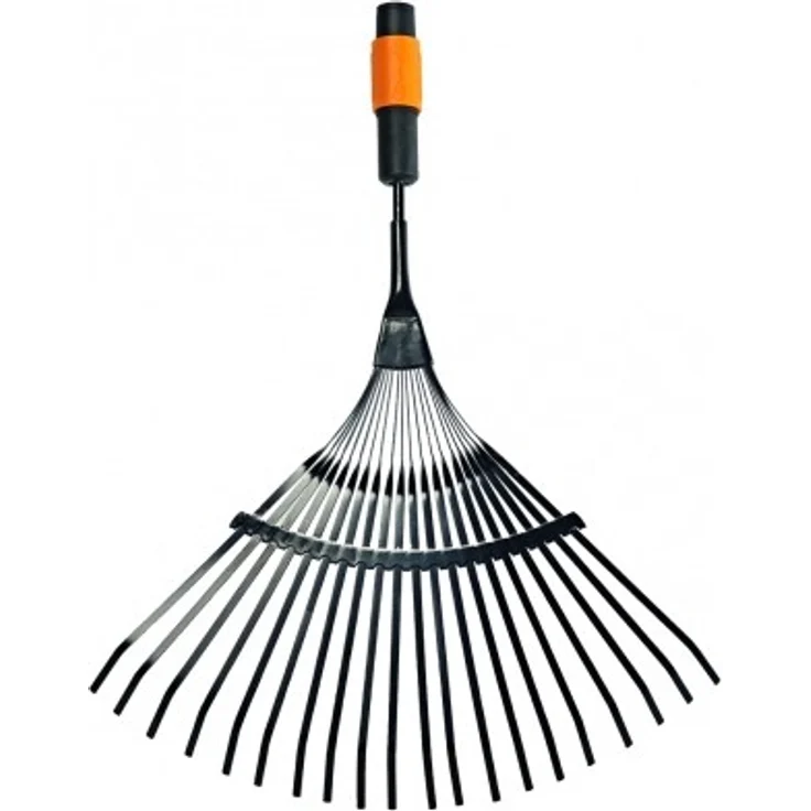 Fiskars Fächerbesen, Werkzeugkopf, Mit 20 Zinken, Breite: 43 cm, Stahl-Zinken, Schwarz-Orange, QuikFit, 1000644 – Bild 1