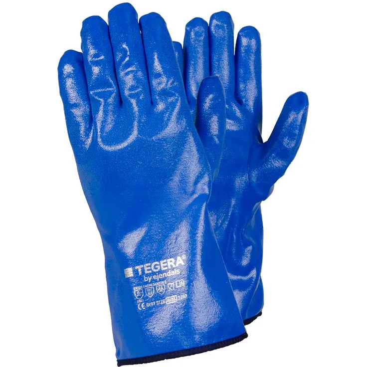 Ejendals Chemikalienschutzhandschuh Tegera 7350, Größe 10, 1 Stück, blau, 7350-10