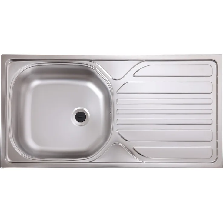 respekta Einbauspüle Edelstahl 860 x 435 mm SPÜLE8x4SET 860 x 435 mm