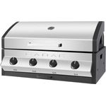 CADAC Meridian Einbaugrill Gasgrill, 4 Brenner, Edelstahl, mit Thermometer, mit Warmhalterost