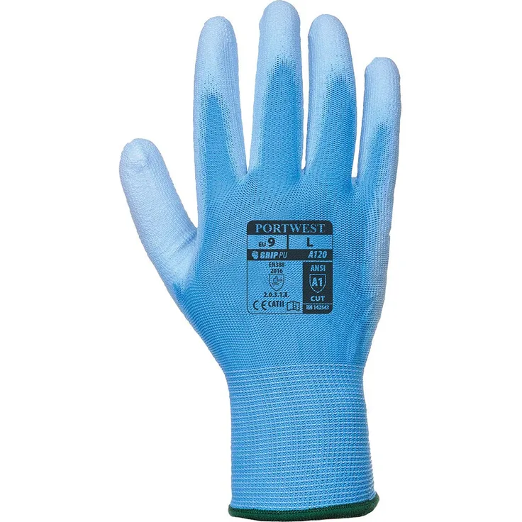 Portwest A120 - Handschuh Pu Palm, Medium, blau, 1