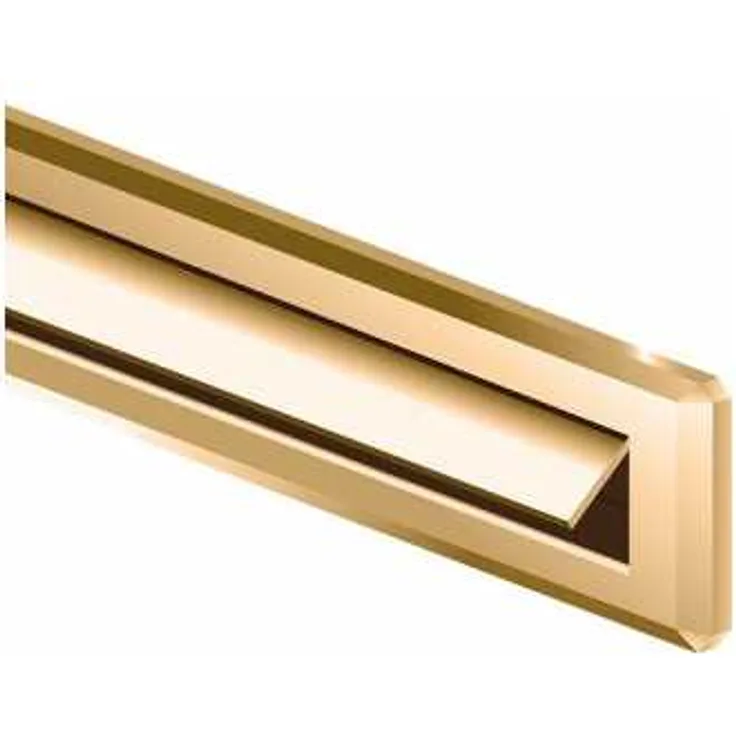 Ellen Ellen PVC Briefkasteneinwurf 34,5 x 8,23 cm, braun mit Klappe und Bürste