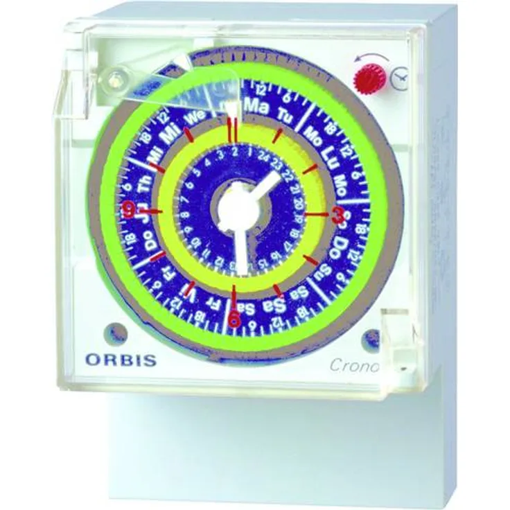 ORBIS Zeitschalttechnik CRONO QRD 230V Aufputz-Zeitschaltuhr analog 250 V-AC