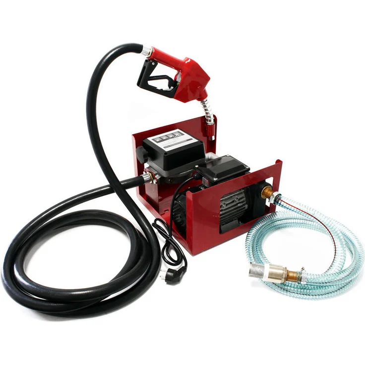 WilTec - Bio Dieselpumpe Heizölpumpe selbstansaugend 230V-750W 80l-min automatische Pistole Umfüllpumpe – Bild 1