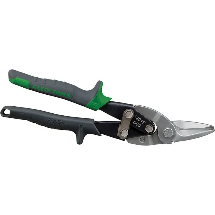 KLEIN TOOLS 1201R Metallschere Luftschere mit Drahtschneider Rechtskrümmung