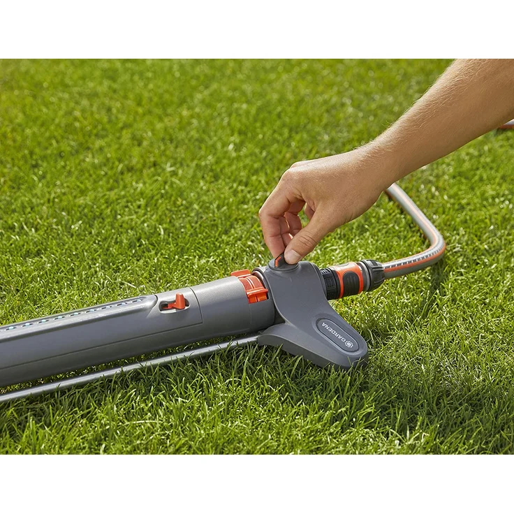 GARDENA Viereckregner AquaZoom M Regner zur Bewässerung von Flächen von 9-250 m², Reichweite 3-18 m, Sprengweite 3-14 m, integrierter Metallfilter (18712-20) – Bild 5