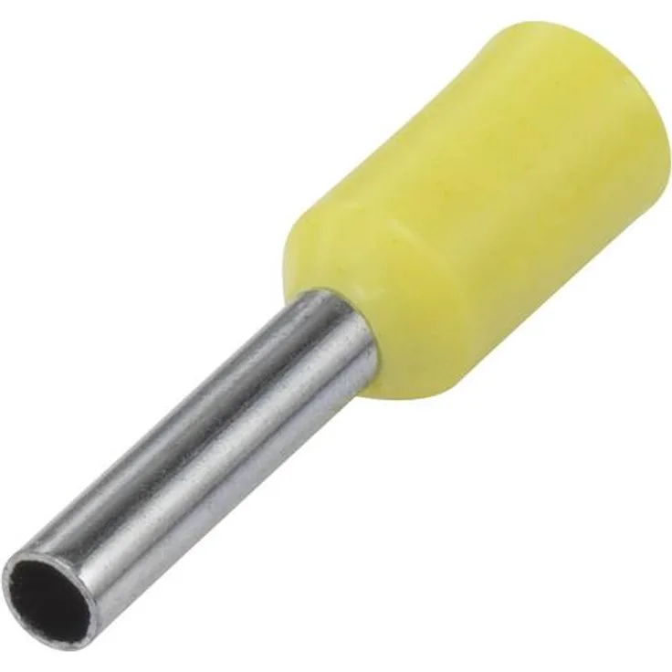 TRU COMPONENTS TC-9163716 Aderendhülse 0.30mm² Teilisoliert Gelb 100St.
