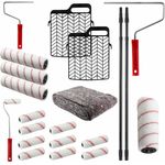 Profi Maler Farbroller Set 22tlg Streichset Malerset Renovierungsset Abdeckvlies