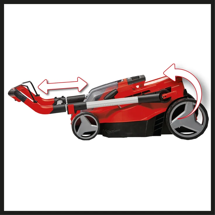 Einhell Akku-Rasenmäher RASARRO Power X-Change - Li-Ion, 36 V, 38 cm Schnittbreite, 6-stufige zentrale Schnitthöhenverstellung, inkl. 2 x 4,0 Ah Akkus + Twincharger, Mulchkeil – Bild 4