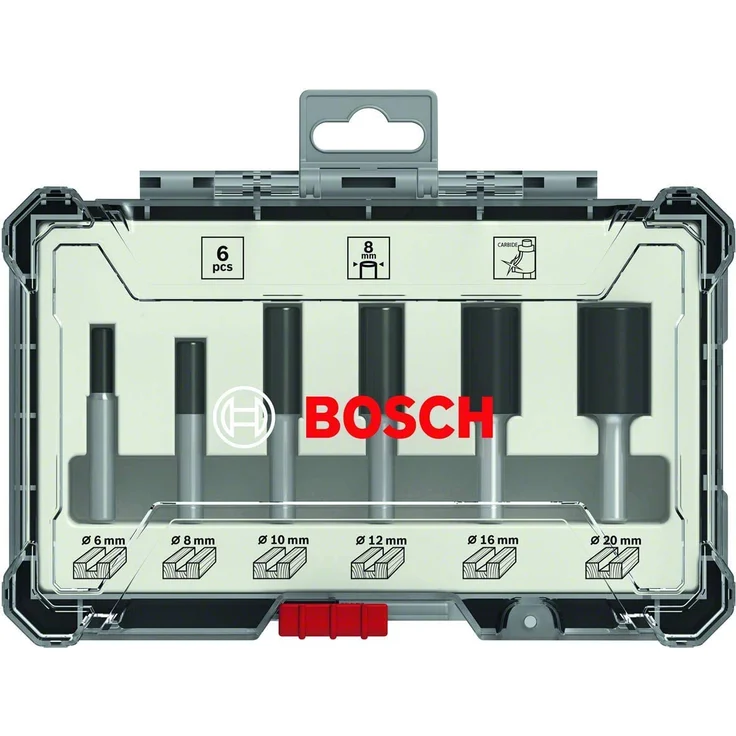 Bosch Professional 6tlg. Nutfräser Set (für Holz, für Oberfräsen mit 6 mm Schaft) - Preisvergleich – Bild 2