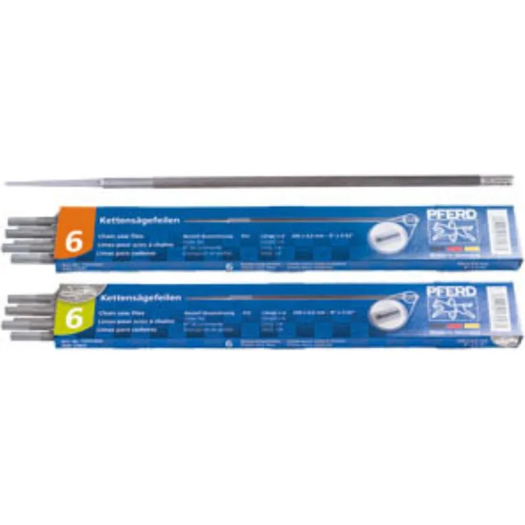 Pferd 11026203 rund Classic Line Kettensägefeilen, 6er-Verpackung, Feilen-ø 7,0 mm